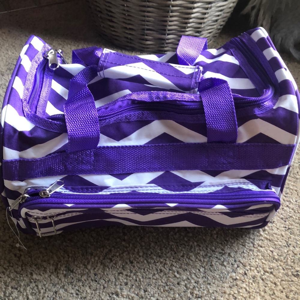 Purple and White Chevrons Child Duffle Bag